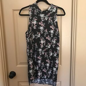 Lush Mock Neck Floral Mini Dress